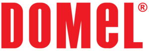 Firmenlogo DOMEL, D.O.O. in rot auf weißem Hintergrund